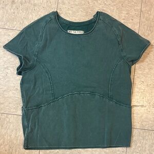 Free People Teal Short Sleeve Top